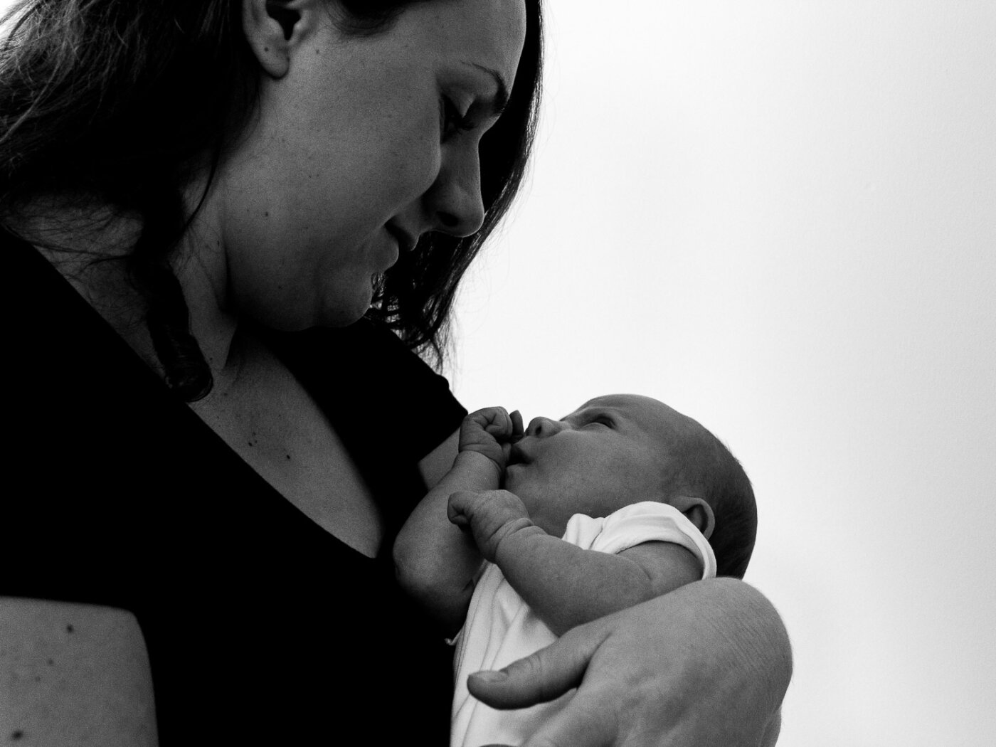 Newborn baby close-up portret